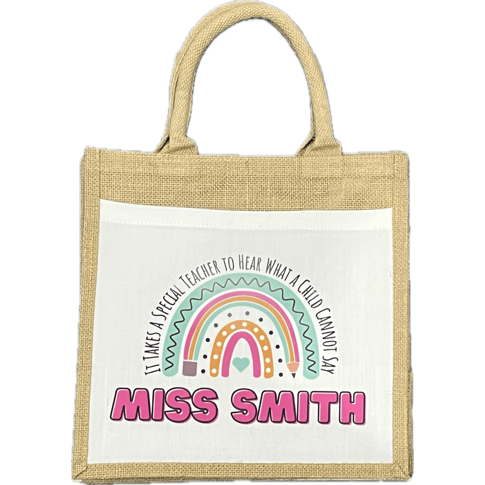 Personalised Teacher Jute Bag