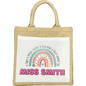 Personalised Teacher Jute Bag