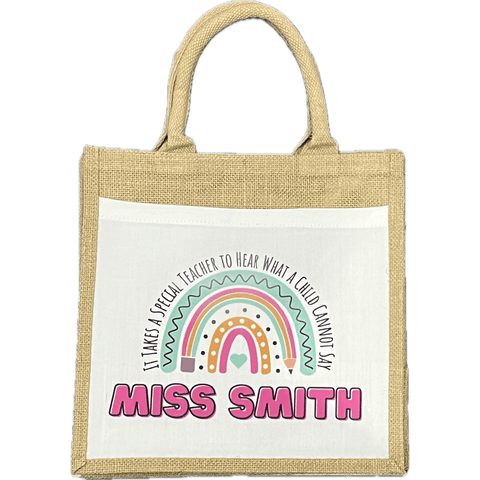 Personalised Teacher Jute Bag