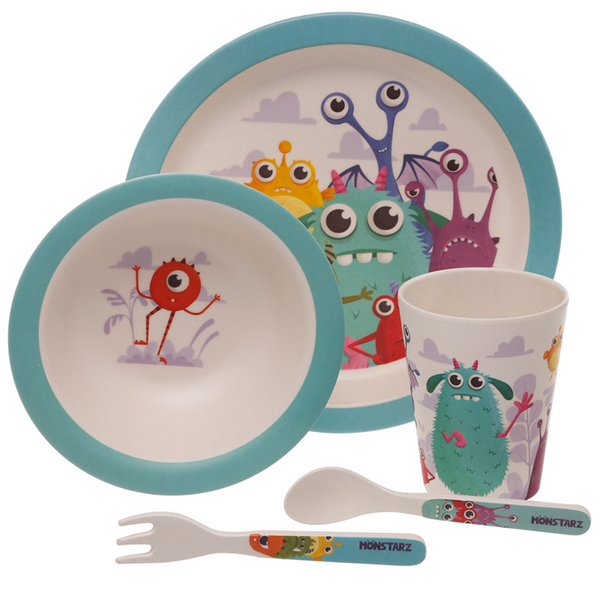 Monsters Reusable Bamboo Kids Set