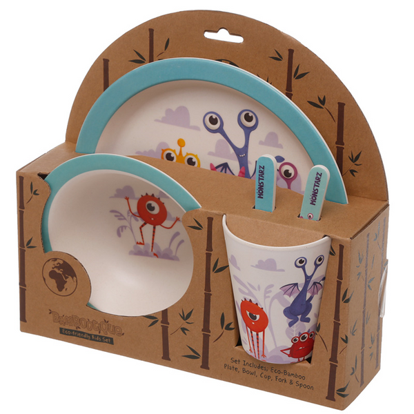 Monsters Reusable Bamboo Kids Set