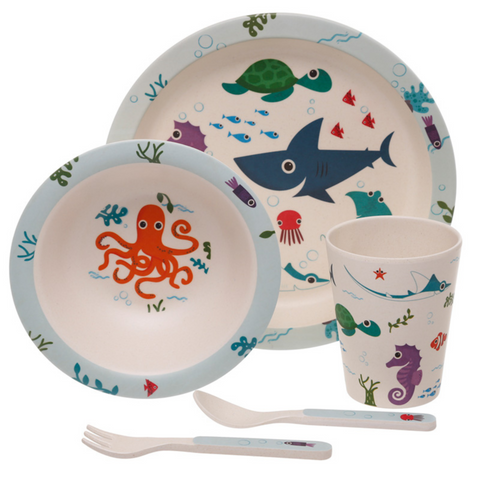 Sealife Reusable Bamboo Kids Set