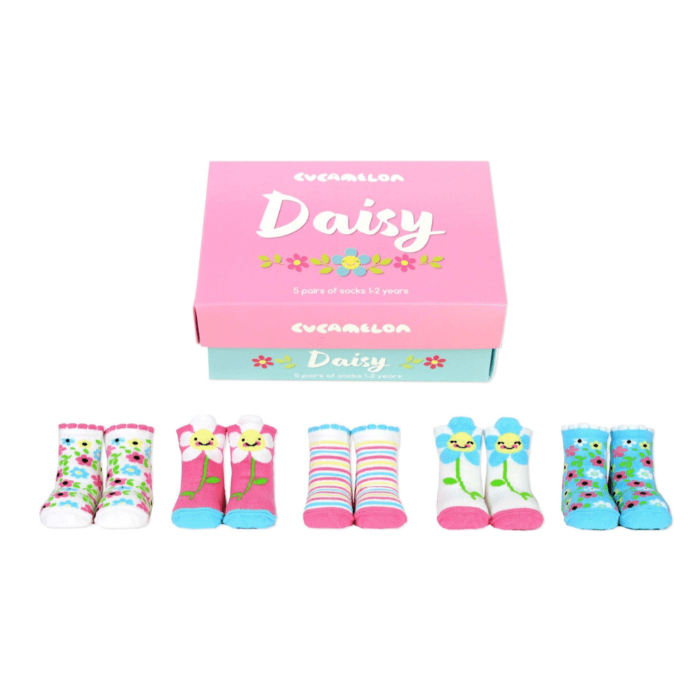 Super Cute Daisy Socks - 5 Pairs 1-2 Years