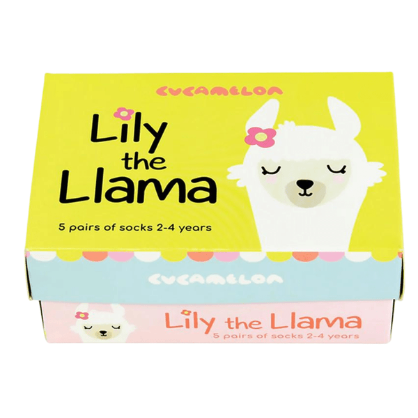 Super Cute Llama Socks - 5 Pairs 2-4 Years