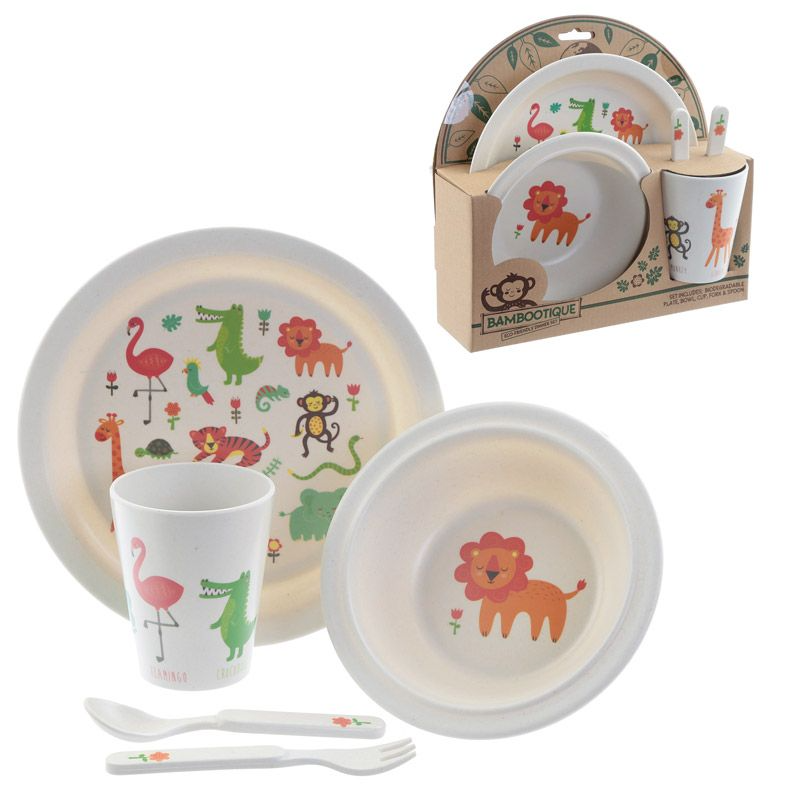 Zooniverse Reusable Bamboo Kids Set