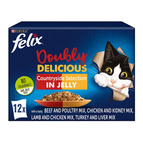 FELIX® Doubly Delicious Countryside Meaty Selection Wet Cat Food