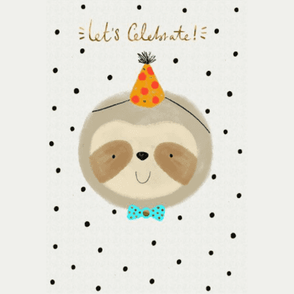 Sloth Let's Celebrate